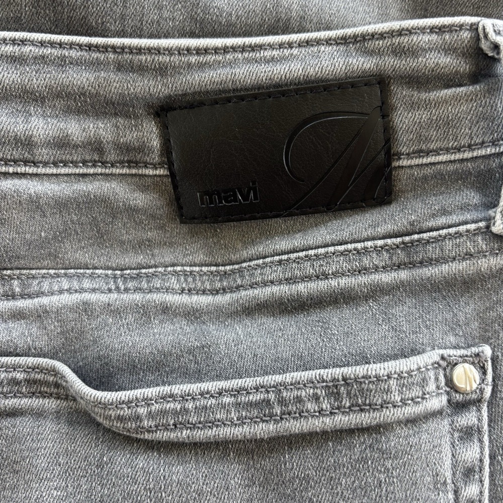 Mavi Women's Emma Slim Boyfriend Jeans Size 33/32 Gray Stretch Mid Rise - Picture 5 of 7